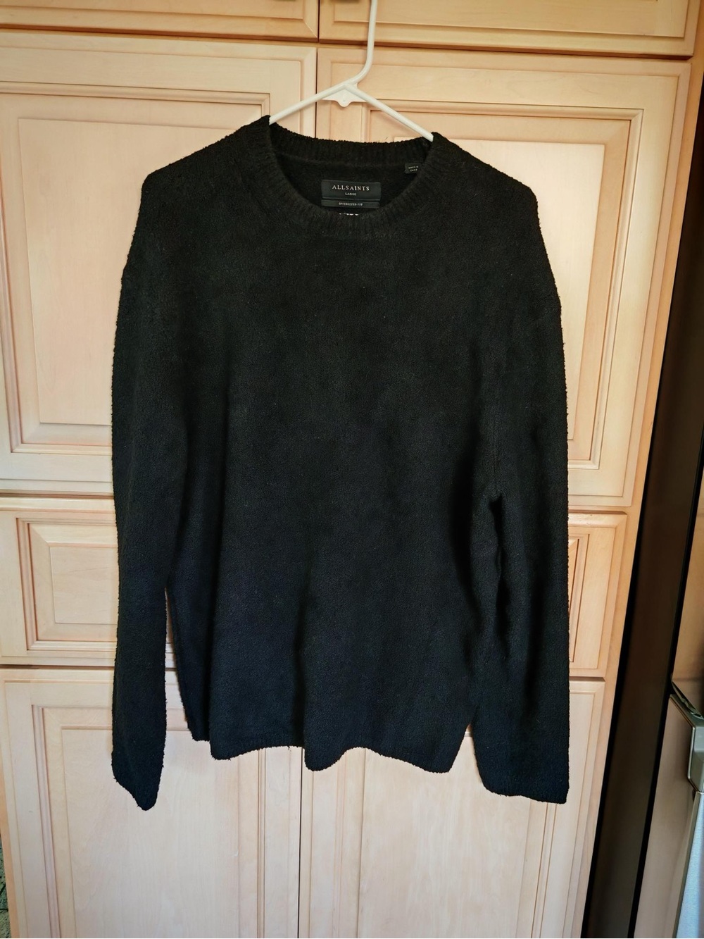 [LIKE 🆕] All Saints: Men's Black Crew Neck Sweater